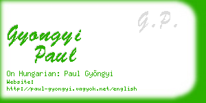gyongyi paul business card
