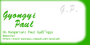 gyongyi paul business card